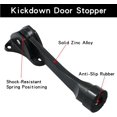 thumbnail image 3 of HSHDLDF 2 Pack Kickdown Door Stopper, Heavy Duty Door Stop with Anti-Slip Rubber Tip, 4 Inch Door Stops Holder Kickdown Doorstop for Bottom of Door, Black, 3 of 5