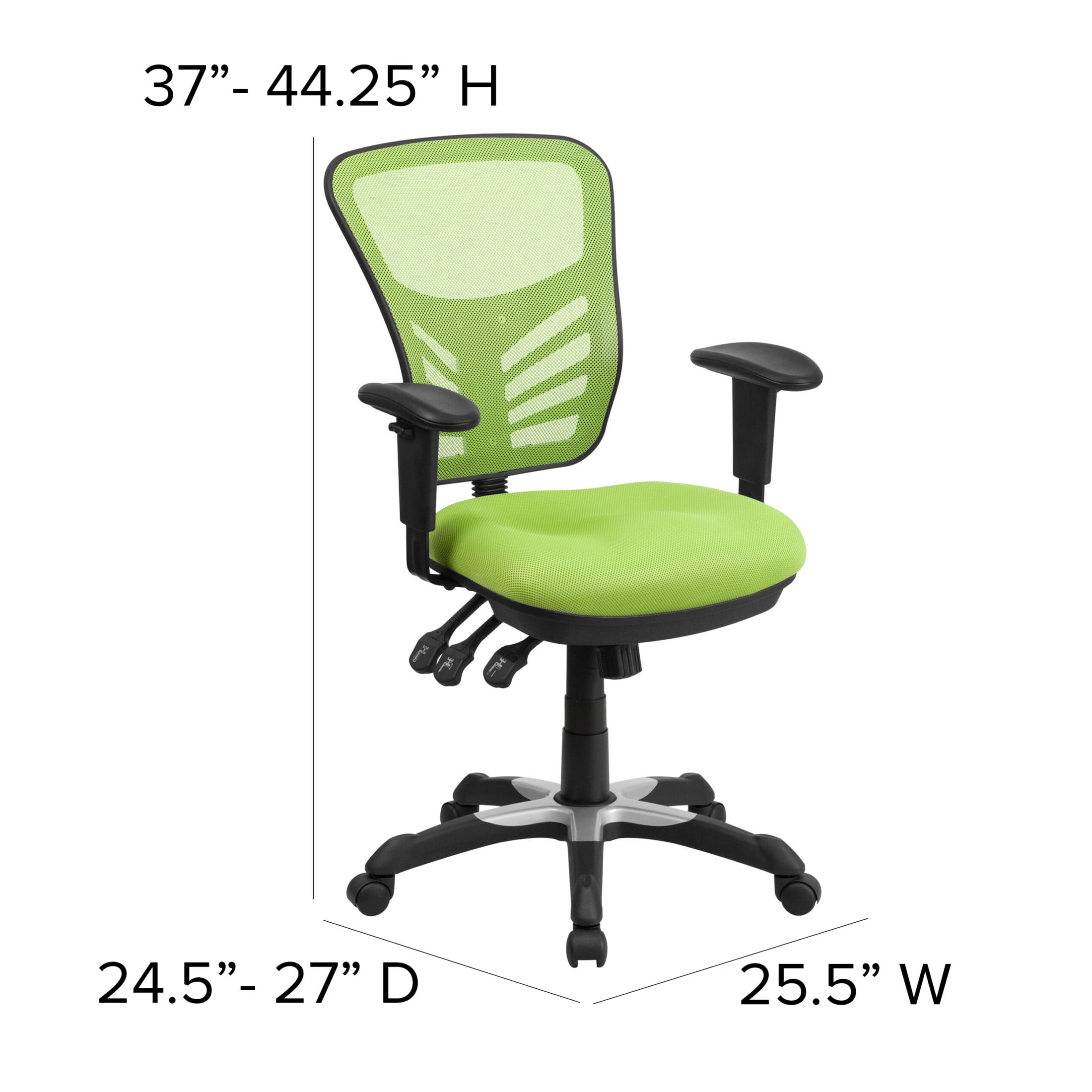 Flash Furniture Nicholas Ergonomic Mid-Back Swivel Office and Gaming Chair, Green