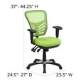 thumbnail image 5 of Flash Furniture Nicholas Ergonomic Mid-Back Swivel Office and Gaming Chair, Green, 5 of 14
