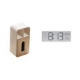 thumbnail image 1 of Caja de pañuelos rectangular multiusos con reloj de pared digital, , indicador de temperatura y humedad para oficina, aula, dormitorio., 1 of 8