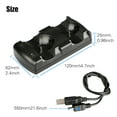 thumbnail image 6 of Charging Dock Fit for Sony Playstation 3 PS3 MOVE Controller, TSV Charging Dock Station for PS3 with USB Cable, Controller Charging Dock Stand Accessory for PS3, Dual Slot Charger, Black, 6 of 8