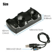 قاعدة شحن مناسبة لجهاز Sony Playstation 3 PS3 MOVE ، محطة شحن TSV لجهاز PS3 مع كابل USB ، وحدة تحكم وحامل شحن لجهاز PS3 ، شاحن بفتحة مزدوجة ، أسود