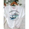 thumbnail image 1 of [Summer Graphic Print T-shirt] Graphic Print T-shirt, Short Sleeve Crew Neck Casual Top For Summer & Spring, Women'S Clothing, 1 of 5