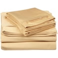thumbnail image 1 of Egyptian Cotton 650 Thread Count Solid Sheet Set  Olympic Queen-Gold, 1 of 1