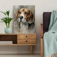 thumbnail image 5 of Beagle Dog Watercolor Portrait Canvas Print Wall Art for Living Room Bedroom Office Study Decor, 5 of 8