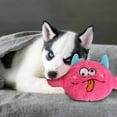 thumbnail image 5 of Adorable Pink Monster Plush Toy with Blue Horns Soft, Cuddly, and Fun for Kids of All Ages 10.2 Inch, 5 of 5