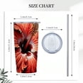 thumbnail image 3 of Awypu Environmentally Friendly and Odorless Cover Red Hibiscus Flower on A White Background Tropical 20oz Car Straw Cup (with Straw) 20oz, 3 of 7