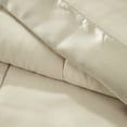 thumbnail image 5 of Down Blanket with Satin Trim, Lightweight Alternative Bedding Quilt, Soft Thin Quilted Blanket for All Seasons, Stain-Release and Moisture-Wicking, Cream, 5 of 7