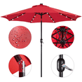 thumbnail image 4 of Yaheetech 9FT LED Patio Market Umbrella with 22lbs 17.5'' Patio Market Umbrella Base, Red, 4 of 10