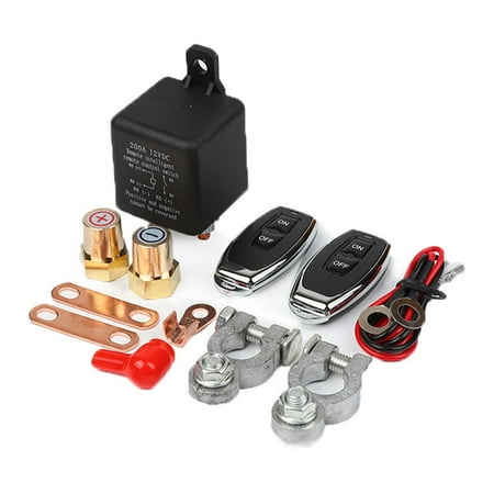 

Docooler 12 V Car Relay 200A Remote Dual Wireless Remote Disconnect Switch Copper Coil Battery Isolator