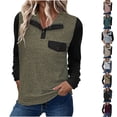 thumbnail image 4 of Gswybco Half Zip Sweatshirt for Women Long Sleeve Collared Pocket Casual Tunic Blouse Fall Fashion Loose Color Block Tops, 4 of 4