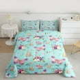 thumbnail image 2 of jejeloiu Chic Purple Butterfly Full Size Comforter Sets,Retro Rustic Flowers Bedding Comforter Set,Cyan Pink Bedding Sets For Girls Kids,Ultra Soft Home Decor Reversible,3-Piece, 2 of 8