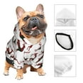 thumbnail image 3 of Fotbe Christmas Plaid Moose Sudadera con Estampado para Perros Pequeños – Suéter con Capucha para Mascotas, Tela Suave de Forro Polar con Bolsillo-X-Large, 3 of 7