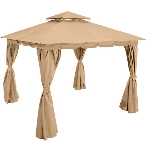 Garden Winds Replacement Canopy Top Cover for Sunnydaze CRE-120 Gazebo - Riplock 350 Beige