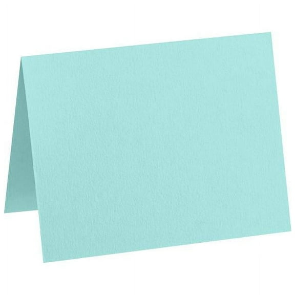 LUXPaper #17 Mini Folded Card, 2 9/16 x 3 9/16, Seafoam Blue, 50/Pack