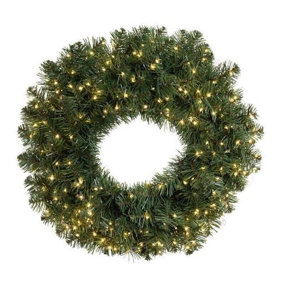 Celebrations 9096333 24 in. LED Prelit Cascading Wreath, Warm White - Pack of 4