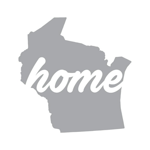 Wisconsin Home Sticker Decal Die Cut - Self Adhesive Vinyl - Weatherproof - Made in USA - Many Color and Sizes - state shaped wi love