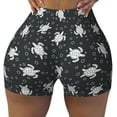 thumbnail image 2 of Lsque Turtle Pattern High Waisted Biker Shorts for Women-Tummy Control Fitness Athletic Workout Running Yoga Gym Shorts,Moisture-Wicking-Small, 2 of 9