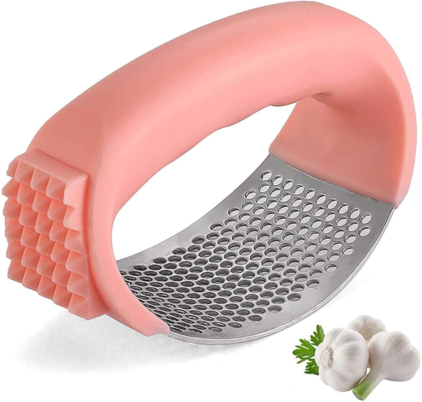 Garlic Press Rocker,2-in-1 Multifunctional,Stainless Steel Garlic ...