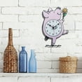 thumbnail image 3 of JZROCKER Modern Cartoon Piggy Wall Clock Acrylic Shape Quiet Operations Battery Operated Clock for Home Bedroom Decoration, 3 of 7