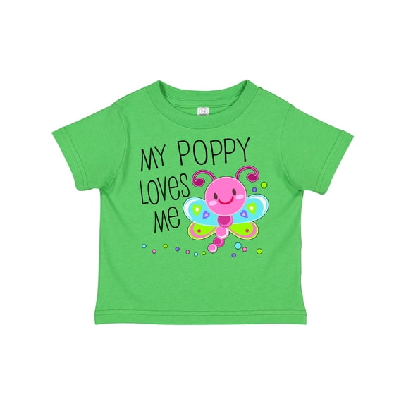 Inktastic My Poppy Loves Me Cute Dragonfly Boys or Girls Toddler T-Shirt