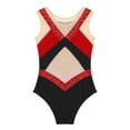 thumbnail image 5 of iiniim Gymnastics Leotard Girls Dance Sleeveless Tank Ballet Unitard One-Piece Bodysuit Red 12, 5 of 7