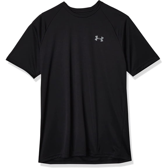 Under Armour HeatGea Logo UA Velocity Short Sleeve T-Shirt Black Men's Size