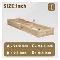thumbnail image 4 of 95x24x10 inch Wooden Elevated Raised Garden Bed Planter, Elevated Planting Bed Boxes Kit for Vegetable Flower Patio Outdoor, Natural, 4 of 6