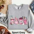 thumbnail image 5 of Christmas Coffee Sweatshirt, Pink Christmas Shirt, Holiday Sweatshirt, Crewneck Holiday Sweater, Coffee Lover Gift, Pastel Christmas Tee 1588125293, 5 of 6