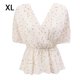 thumbnail image 1 of Camisa de corazón Blusa informal de verano con cuello en V y manga corta para mujer, albaricoque, XL Inevent AP001470-10B, 1 of 7