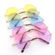 thumbnail image 2 of BRIGHTFUFU Gafas de sol redondas de gran tamaño con protección UV400 Gafas retro para hombres Mujeres (Gafas de montura verde con montura dorada), 2 of 7