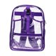 thumbnail image 3 of Mochila de tenis de estadio, unisex, ligera, de PVC, transparente Púrpura, 3 of 9