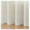 thumbnail image 6 of Semi Sheer Curtains for Living Room, Linen Curtains 96 Inch Length 2 Panels Set for Bedroom ，White Curtains 96 Inches Long Rod Pockets Back Tab (96" L x 100" W), 6 of 7
