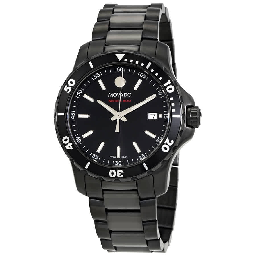 Movado Series 800 Black Dial Black PVD 
