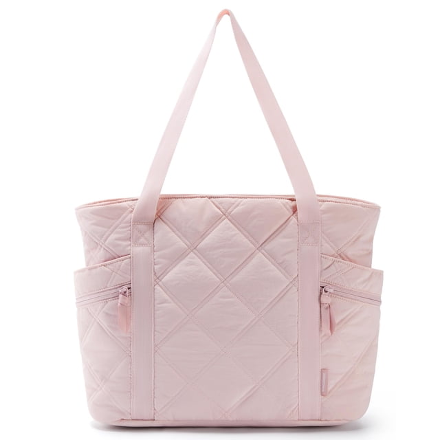 Bolsa de mano BAGSMART Puffer Carry On Tote 24 L para mujer, color rosa