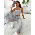 thumbnail image 4 of Sujetador deportivo push up para mujer con pantalones Joggers de algodón de gran tamaño, conjunto de chándal estampado hecho a medida Sincero Hogar, 4 of 6