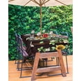 thumbnail image 3 of Fsddascl Sunflower Outdoor Tablecloth - 60x120 Inch Rectangle Dining Table Cover, Butterfly Flowers Green Leaf Brown Wood Grain Waterproof Outdoor Table Cloth with Umbrella Hole & Zipper for Patio, 3 of 7