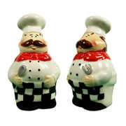 Fat Chef Salt & Pepper Shakers Kitchen Accessories French Chef Decor for Kitchen Home Bakery Restaurant
