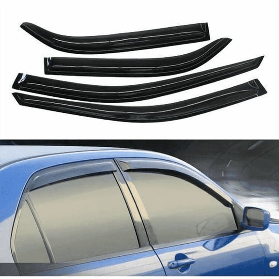 UYWKBYLO Out-Channel Window Visors, 4-Piece, Smoke, Compatible with 1998–2002 Honda Accord Sedan, Tape-On Rain Guards