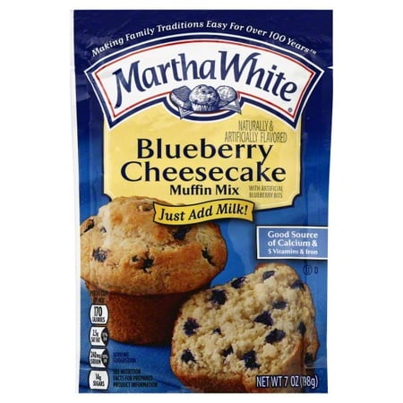 (6 Pack) Martha White Blueberry Cheesecake Muffin Mix, (The Best Blueberry Cheesecake)