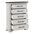 thumbnail image 2 of Faith Transitional  Style 5-Drawer Chest Made With Wood in Antique White, 2 of 14