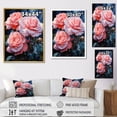 thumbnail image 4 of Designart "Alluring Pink Blossoms II" Roses Floater Framed Wall Art Prints, 4 of 5