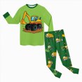 thumbnail image 5 of TOWED22 Baby Clothes Boy 6 12 18 24 Months 2T 3T 4T 5T Toddler Fall Winter Outfit Truck Embroidery Sweatshirt + Pants Set Size:3-4 Y,Color:Light Green, 5 of 5