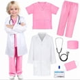 thumbnail image 2 of Doctor Costume for Kids, Nurse Scrub Set Doctor Coat with Accessories, Doctor Dress Up Cosplay Outfits for Boys Girls 3-12 Years, 2 of 4