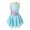 Light Blue, variant on Girls Sequins Floral Sleeveless Figure Ice Skating Dress Gymnastics Leotard Ballet Dance Dress Lavender 10