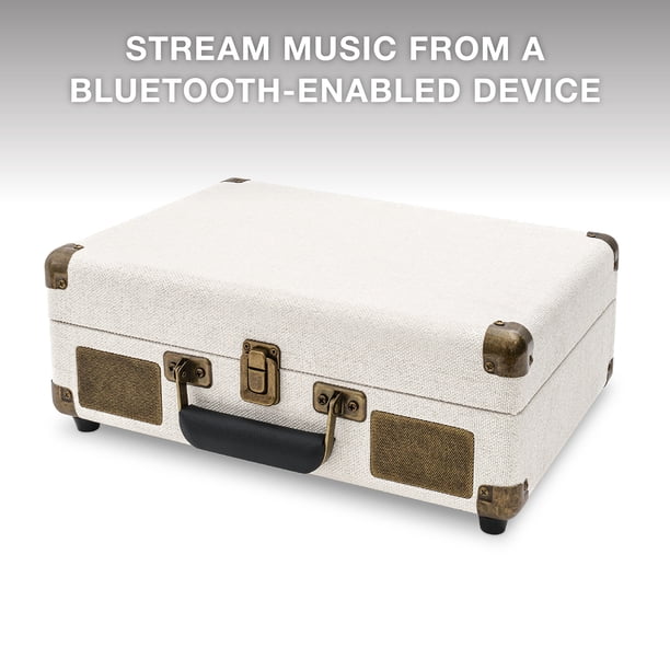 Victrola Venture Bluetooth Suitcase Record Player (Oak) - Walmart