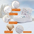 thumbnail image 3 of GUBARUN Boys Girls Toddler Snow Boots Waterproof Slip Resistant Outdoor Kids Winter Shoes, 3 of 8