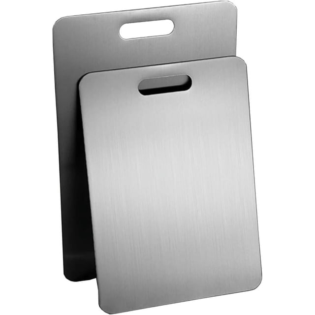 Tabla de cortar de acero inoxidable 316, tabla de cortar para cocina, 25 x 15 cm, tabla de cortar verduras y carne, 9,8 x 5,9 pulgadas (tamaño: 46 x 30 cm)