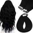 thumbnail image 1 of Sunny Hair Tape in Hair Extensions Human Hair Black 22 Inch Hair Extensions Real Human Hair Tape in Extensions Invisible Tape in Human Hair Extensions Seamless Hair Exte, 1 of 9