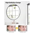 thumbnail image 3 of 36-pulgada round mirror: hd bathroom mirror para over the sink, big matte negra metal framed wall mirror para vanity, entrada, hallway, o sala de estar - easy to install, 3 of 8